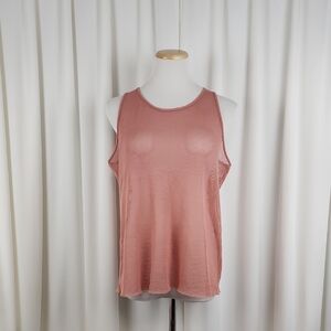 Alo Yoga Lucid Mesh Tank Dusty Rose